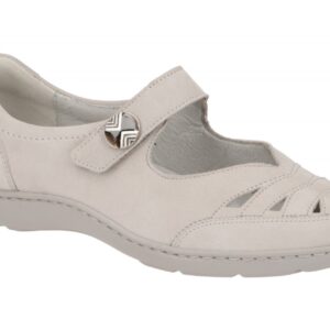 Waldl?ufer 496309 HENNI Grau - stein | Mary Jane Damenschuhe mit Wechselfu?bett