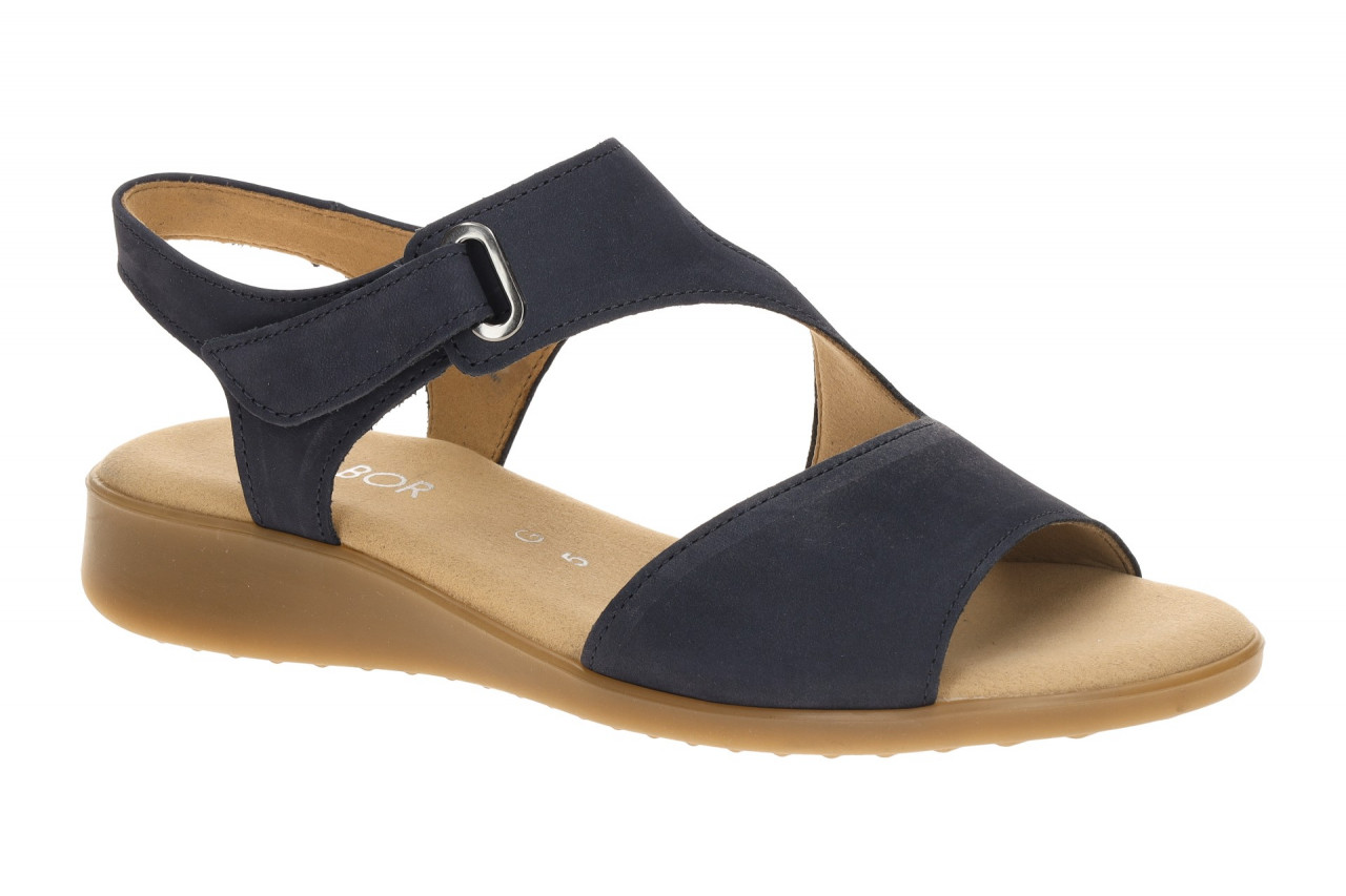 Gabor 82.803.36 Damen Sandalette blau Nubuck Keilabsatz 2cm Klettverschluss 1 Gabor 82.803.36 Damen Sandalette blau Nubuck Keilabsatz 2cm Klettverschluss