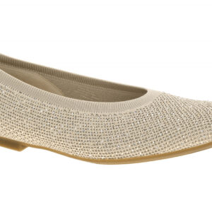 Gabor 84.146 Beige Oak Glitter Ballerinas Damen Slipper Flexibel & Bequem