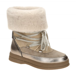 Peter Kaiser Damen Winterstiefel 9-76231-45-392 grau sand Lammfell-Futter & B...