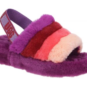UGG 1122990 SPMM FLUFF YEAH SLIDE Damen Sandalette lila sweet plum multi Warm...