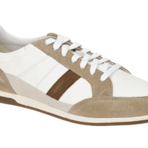Geox Herrenschuhe U454GA RENAN A Sportliche Halbschuhe wei?/braun atmungsaktiv