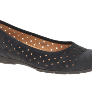 Gabor Damen Ballerinas 84.169.16 nightblue Nubuck Slipper Gummisohle