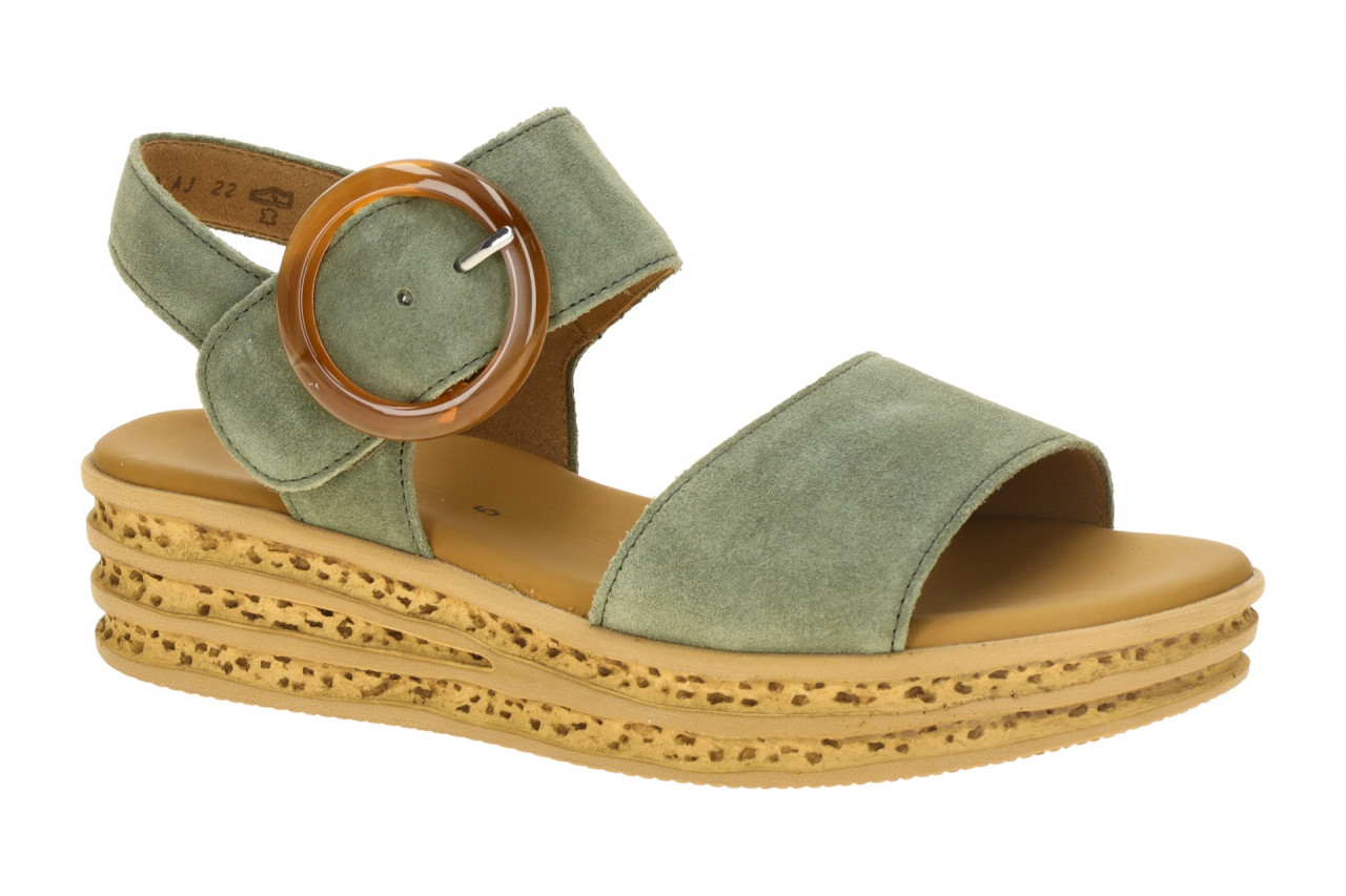 Gabor 84.550 - Damen Sandalette gr?n pine Keilabsatz Klettverschluss 1 Gabor 84.550 - Damen Sandalette gr?n pine Keilabsatz Klettverschluss