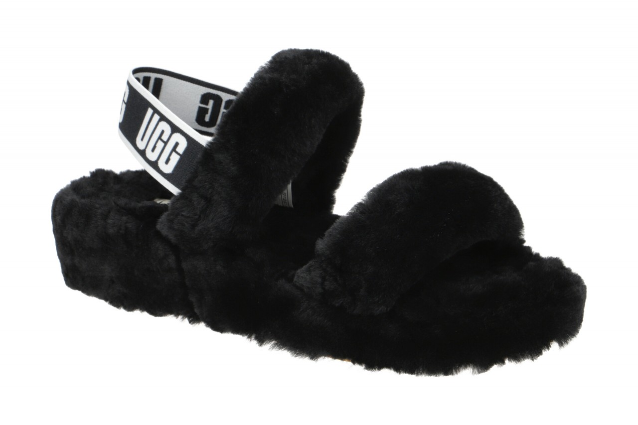 UGG 1107953 BLK Damen Oh Yeah Sandalette Schwarz Lammfell Warmfutter Gummisohle 1 UGG 1107953 BLK Damen Oh Yeah Sandalette Schwarz Lammfell Warmfutter Gummisohle