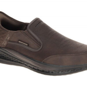 Skechers 205237 RDBR Herren Slipper Dunkelbraun Red/Brown Luftgek?hltes Memor...