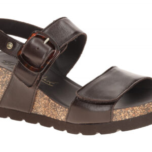 Panama Jack Damen Sandalette Valle B2 PJ Valle Marron Echtleder Keilabsatz