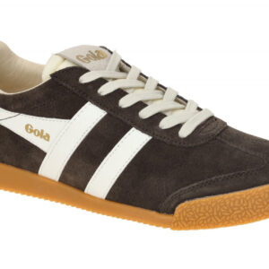 Gola CLB538FA ELAN Damen Sneaker | Braun Mocha/White Velourleder Glattleder Mix