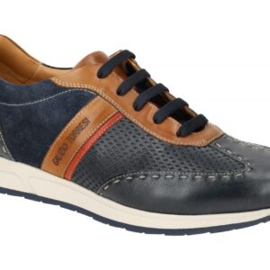 Galizio Torresi 419610 Blu / Jeans Herren Sneaker Echtleder Laufsohle Gummi e...
