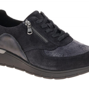 Waldl?ufer 626K02 K-RAMONA Damenschuhe, blau notte bequeme Schn?r-Halbschuhe