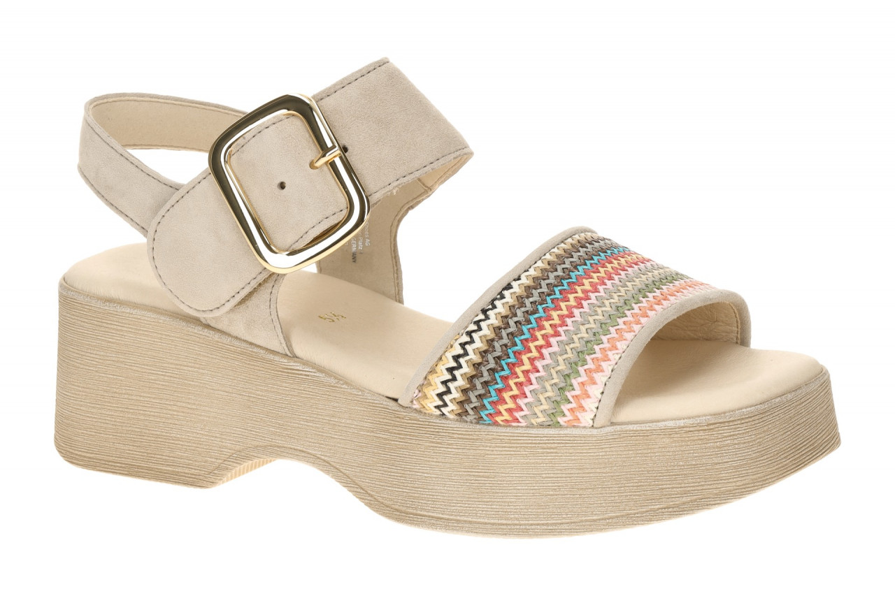Gabor 84.526.40 Damen Sandalette Grau Multicolor Plateau Klettverschluss 1 Gabor 84.526.40 Damen Sandalette Grau Multicolor Plateau Klettverschluss