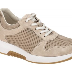Gabor 86.946.43 ROLLINGSOFT Damenschuhe beige oasi Velourleder Mesh bequem