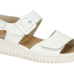 Waldl?ufer Damen Sandale 955004 Weiss H-WILLOW Klett 3fach Keilabsatz