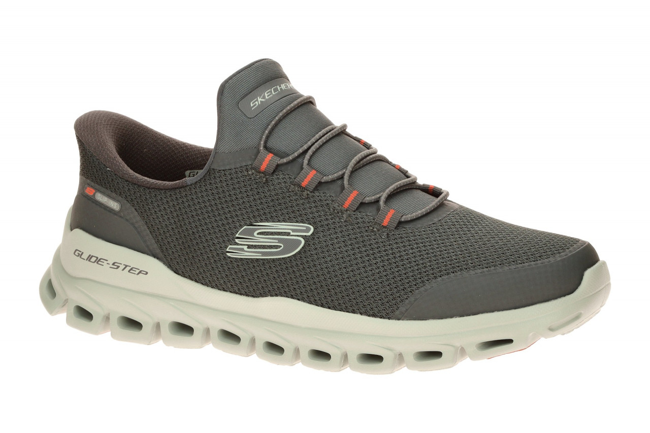 Skechers 233017 CCOR Herren Slip-On Sneaker Grau/Orange Memory Foam 1 Skechers 233017 CCOR Herren Slip-On Sneaker Grau/Orange Memory Foam