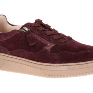 Gabor 6016.01 - Dunkelrote Damenschuhe Halbschuhe Sneaker - Mulberry-Laufsohle