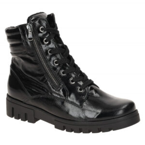Waldl?ufer 723807 H-SERENA Damen Stiefeletten schwarz - bequeme Lace Up Boots