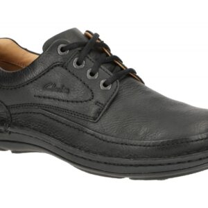 Clarks Nature Three Herrenschuhe 20339008 7 Schwarz Leder Schn?r Halbschuhe