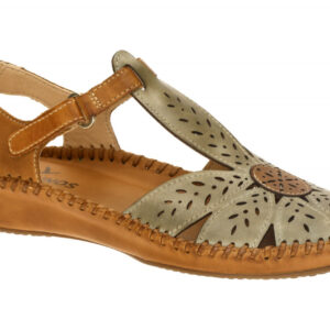 Pikolinos Damen Sandale 655-0841C1 Sage Gr?n Keilsandalen Echtleder Gummisohle