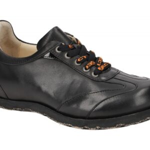 Eject 20243 STREET Damenschuhe Schwarz Leder Schn?r-Halbschuhe