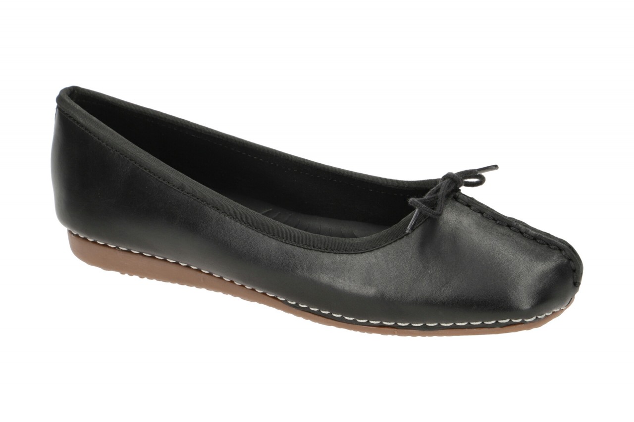 Clarks 20352929 4 Freckle Ice Damen Slipper Schwarz Leather Fu?bett - Gummisohle 1 Clarks 20352929 4 Freckle Ice Damen Slipper Schwarz Leather Fu?bett - Gummisohle