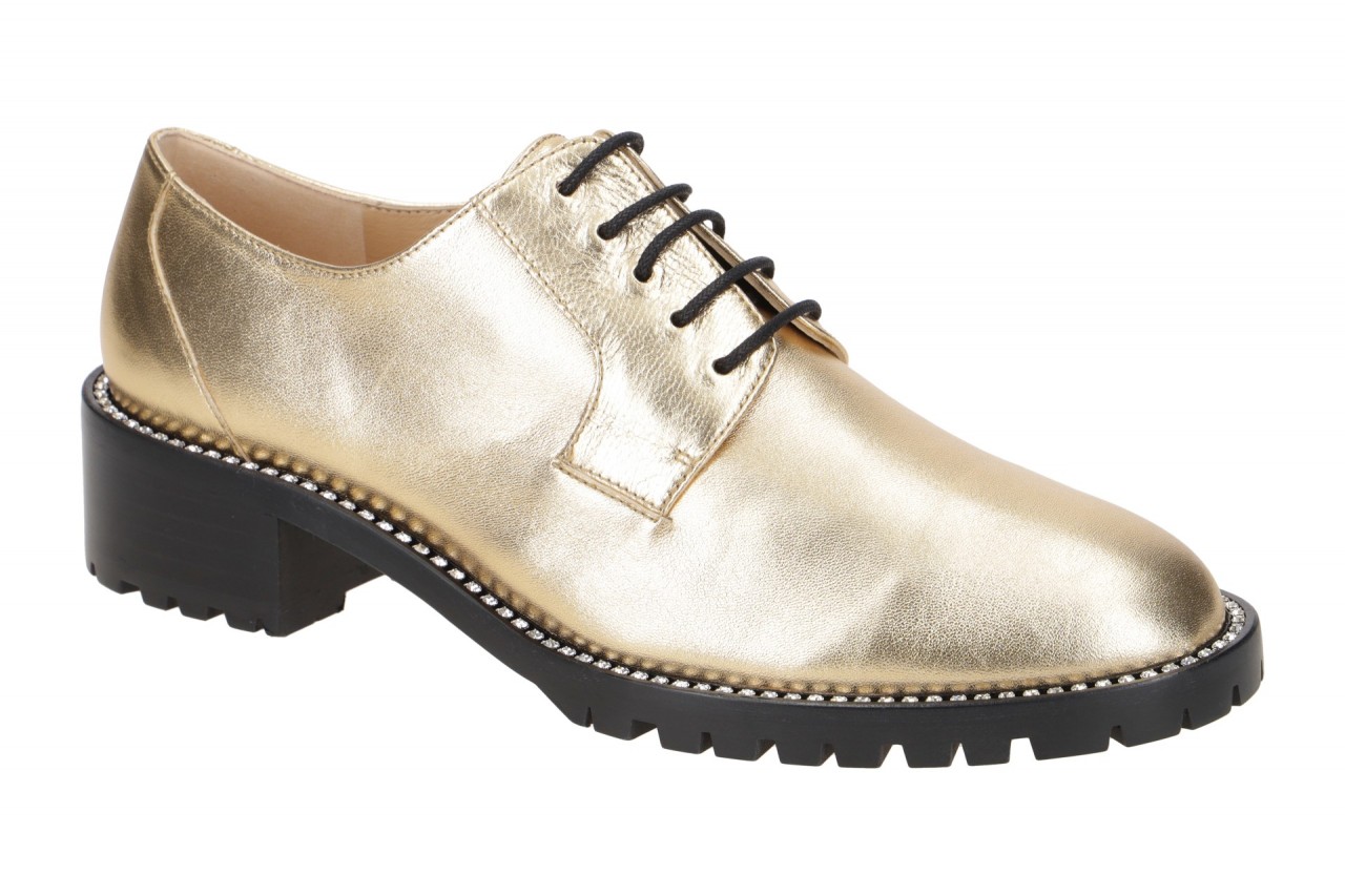 Peter Kaiser Damen Schn?r-Halbschuhe 86217/210 Gold Schmucksteine Echtleder 1 Peter Kaiser Damen Schn?r-Halbschuhe 86217/210 Gold Schmucksteine Echtleder