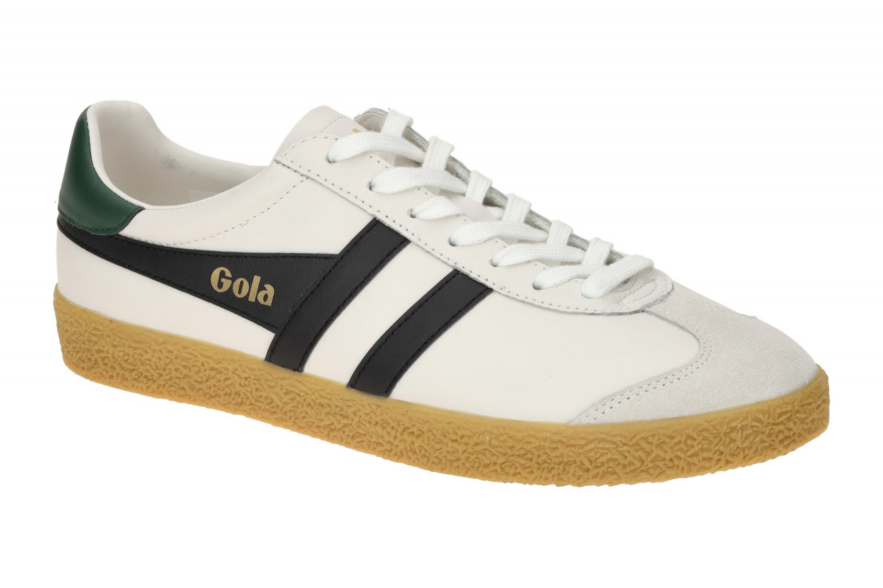 Gola CMB739WB Medallist Leather Herren Sneaker wei?/schwarz/gr?n Gummi Sohle 1 Gola CMB739WB Medallist Leather Herren Sneaker wei?/schwarz/gr?n Gummi Sohle