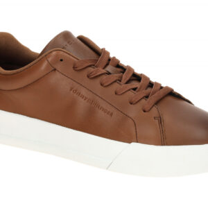 Tommy Hilfiger FM0529 GVI Herren Sneaker braun - cognac Glattleder Textil Fu?...