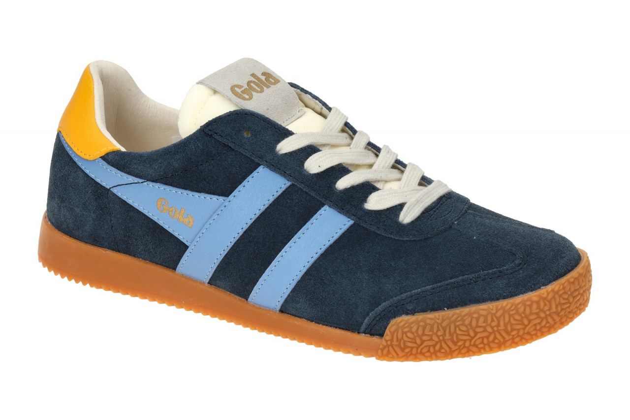 Gola CLB538EX ELAN Damen Sneaker Navy/Vista Blue/Sun Velourleder Textil Frottee 1 Gola CLB538EX ELAN Damen Sneaker Navy/Vista Blue/Sun Velourleder Textil Frottee