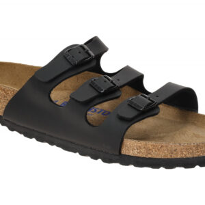 Birkenstock 53011 BS Florida Damen Pantoletten Schwarz Anatomisch geformtes K...