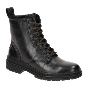Tamaris 1-25230-41 001 Damen Stiefeletten Schwarz Bequeme Lace Up Boots