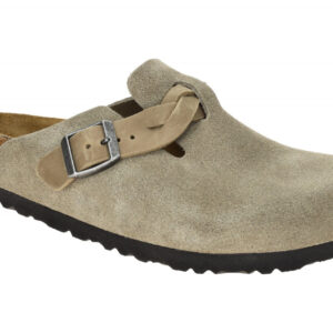 Birkenstock 1026694 Boston Braided Taupe Damen Clogs Echtleder comfort Narrow...