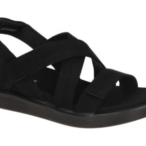 Ecco 23881302001 Black Damen Sandalette Kreuzriemen Echtleder-Nubuck