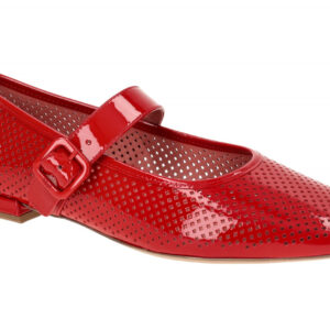 H?gl 0964 DOLLY Damen Ballerinas rot Lackleder Mary Jane Stil