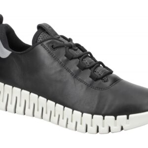 Ecco 218203 GRUUV Damen Sneaker Schwarz mit reflektierender Fersenkappe