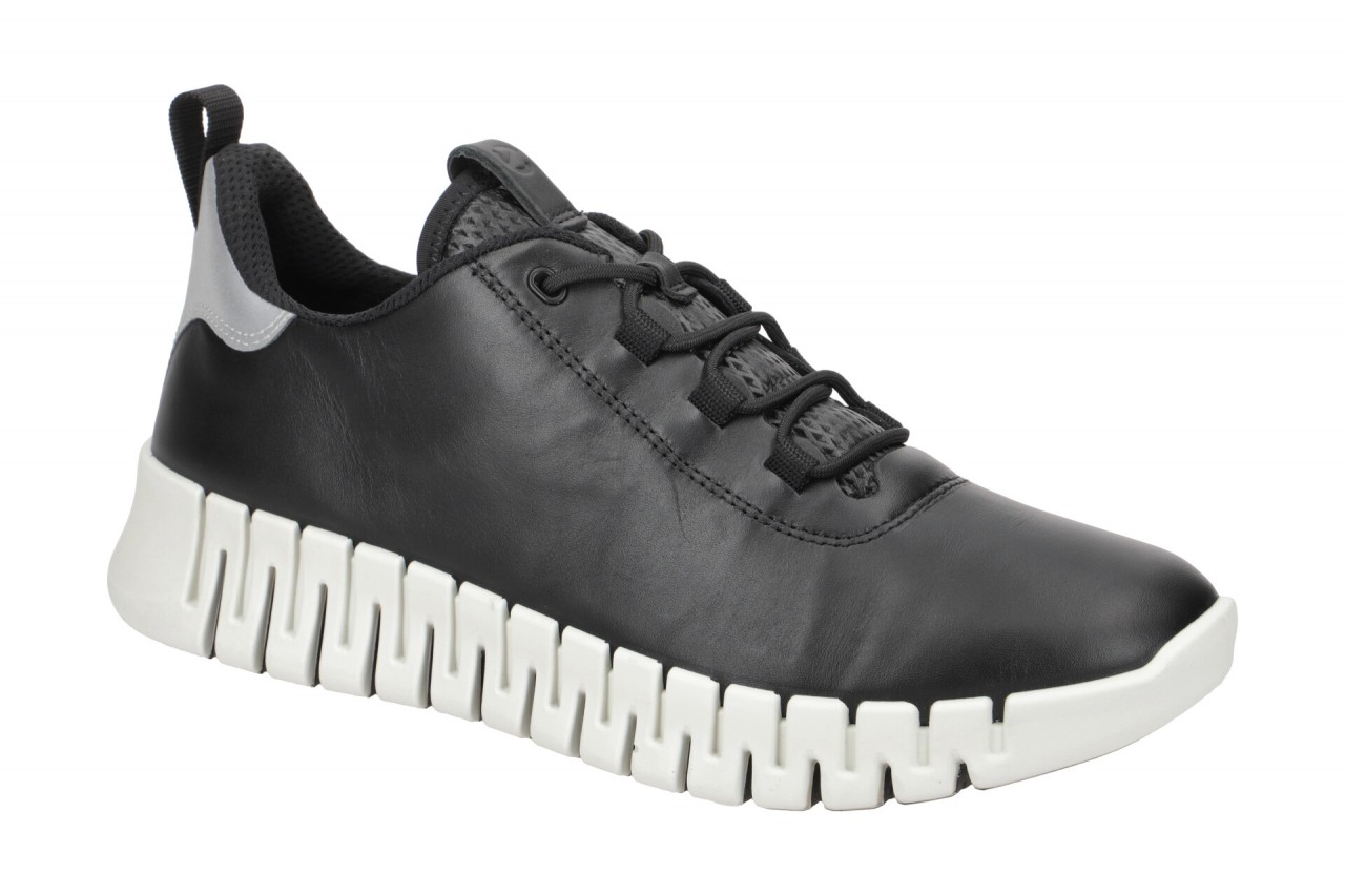 Ecco 218203 GRUUV Damen Sneaker Schwarz mit reflektierender Fersenkappe 1 Ecco 218203 GRUUV Damen Sneaker Schwarz mit reflektierender Fersenkappe