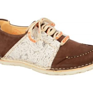 Eject 9405/1.019 SONY3DEAL Damen Schn?rschuhe Braun Beige Echtleder Wechselfu...