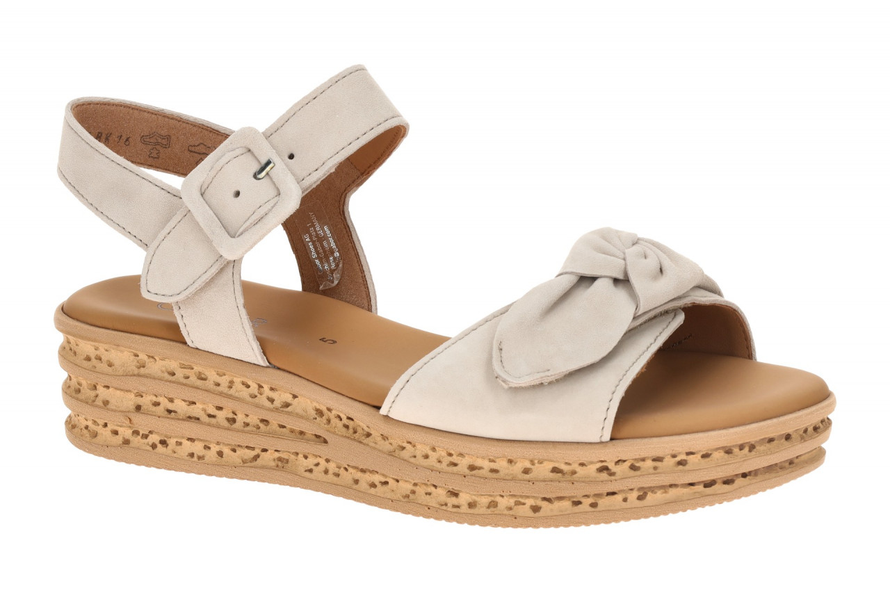 Gabor 84.553 Damen Plateau Sandalen in Grau - Oak mit Klettverschluss 1 Gabor 84.553 Damen Plateau Sandalen in Grau - Oak mit Klettverschluss