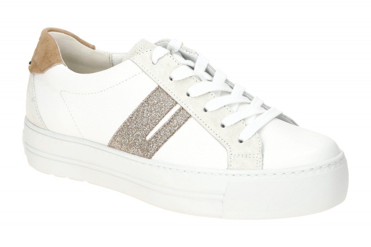 Paul Green Plateau Sneaker 5330-06 wei?/sand Glitzer XL Extra-Light 1 Paul Green Plateau Sneaker 5330-06 wei?/sand Glitzer XL Extra-Light