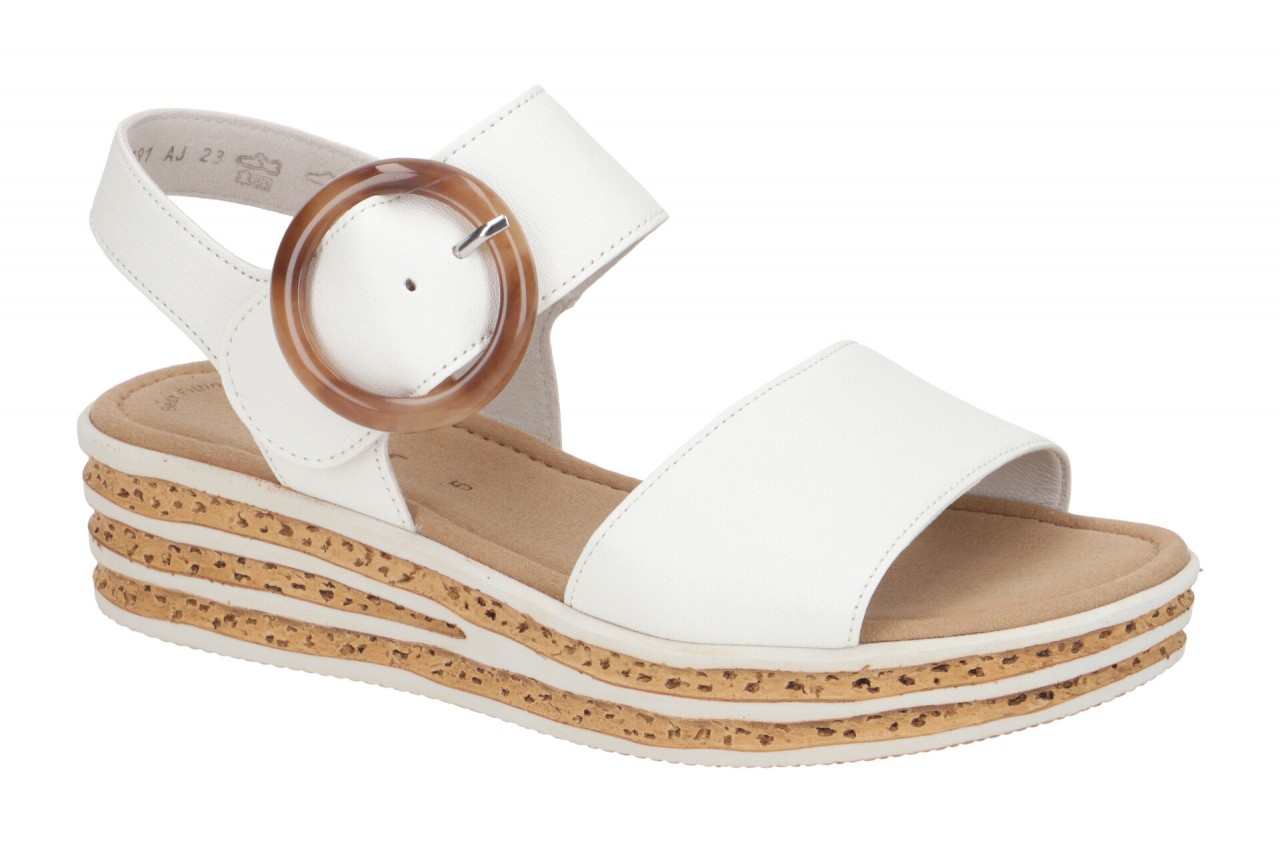 Gabor 84.550 - Damen Sandalette wei? latte Keilabsatz flexibel 1 Gabor 84.550 - Damen Sandalette wei? latte Keilabsatz flexibel