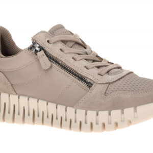 Ecco 218353 GRUUV - SIDE ZIP LACE - Damen Sneaker Grau Moon Rock/Nature beque...