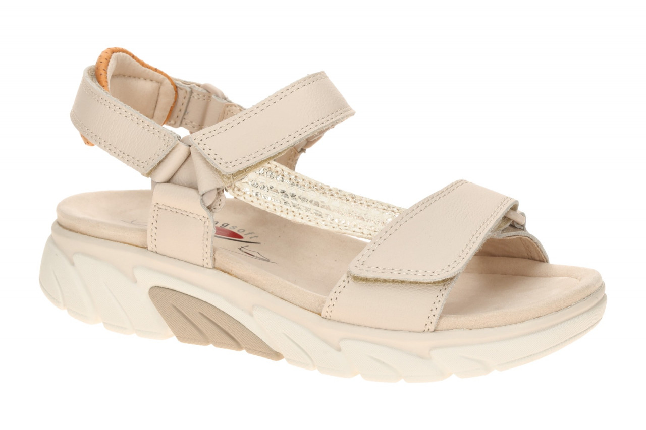 Gabor 86.833.54 ROLLINGSOFT Damen Sandale Beige Orange Keilabsatz 1 Gabor 86.833.54 ROLLINGSOFT Damen Sandale Beige Orange Keilabsatz