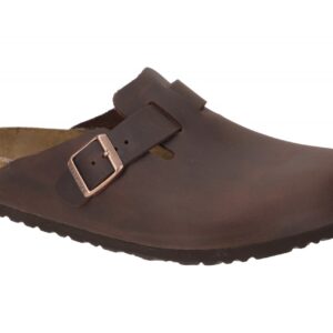 Birkenstock 860131 Boston_BS Unisex Pantoletten Habana Braun Fettleder flexibel