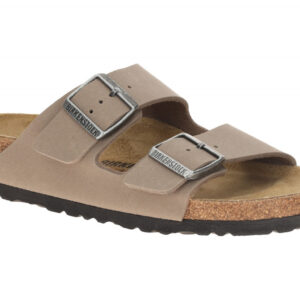 Birkenstock 1032070 Arizona BS Pantoletten taupe-grau & braun | Bequeme Damen...