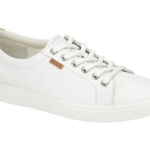Ecco 43000301007 Soft 7 Ladies Sneaker Wei? Glattleder flexible Gummisohle