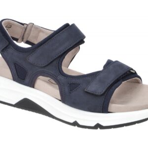 Gabor 86.889.36 ROLLINGSOFT Damen Sandale dunkelblau - blue (schwarz/offwhite...