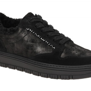 Paul Green Damen Winter Schn?r-Halbschuhe 5369-06 Schwarz Leo Weiches Warmfutter