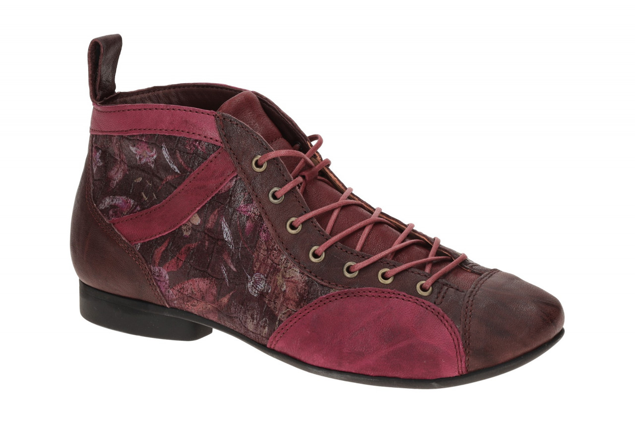 Think GUAD 2 Damen Stiefeletten Rot Vino Leder Gummisohle 1,5cm Blockabsatz 1 Think GUAD 2 Damen Stiefeletten Rot Vino Leder Gummisohle 1,5cm Blockabsatz