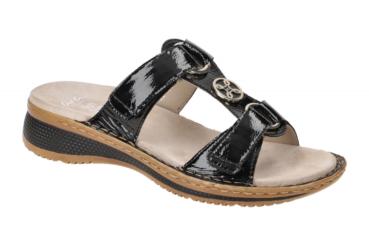ara 12-29003 01 Hawaii 2.0 Damen Pantolette Schwarz - bequeme Steg-Keil-Panto... 1 ara 12-29003 01 Hawaii 2.0 Damen Pantolette Schwarz - bequeme Steg-Keil-Panto...