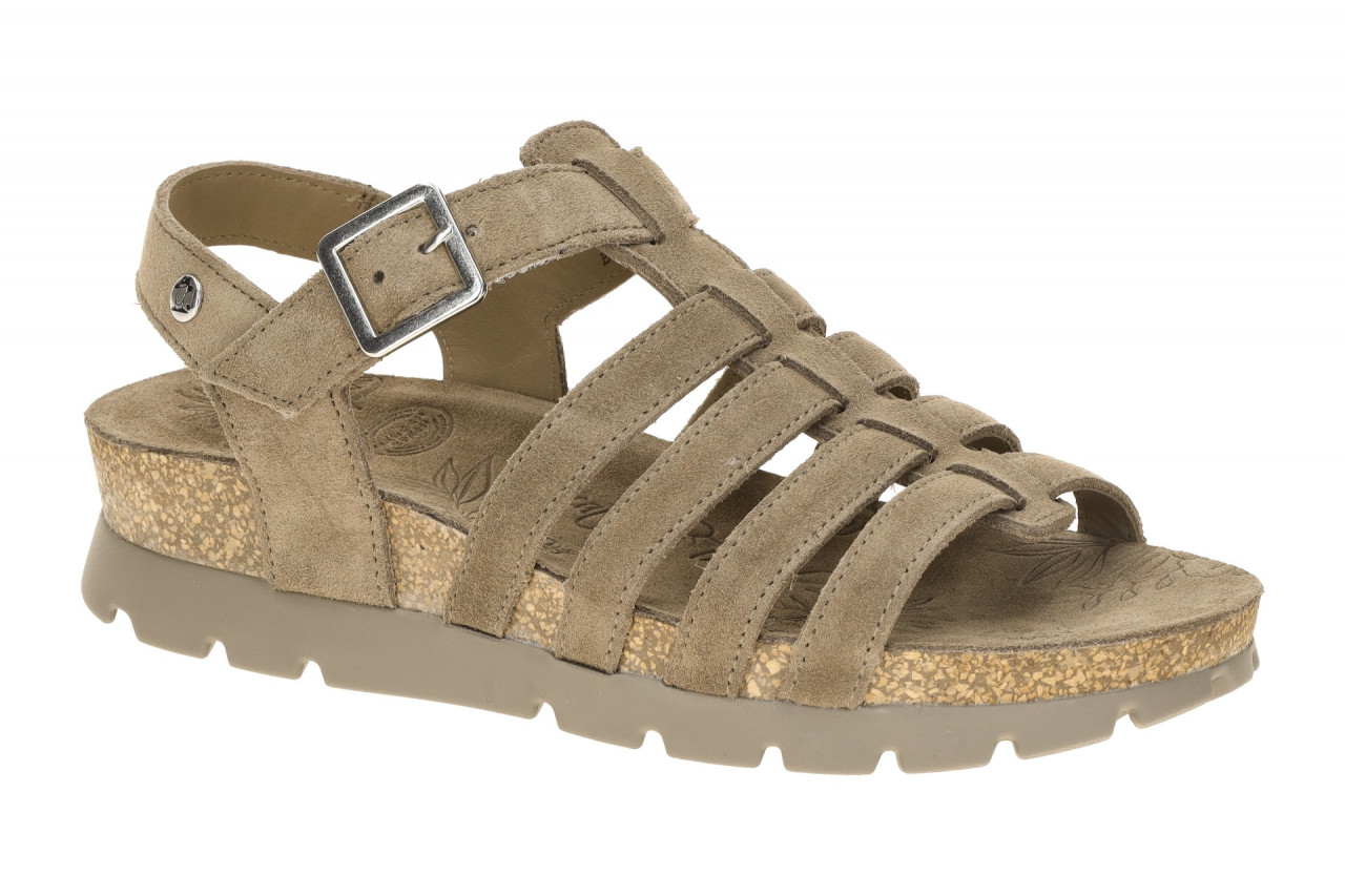 Panama Jack Sasha B4 Damen Riemchensandale Klettverschluss Grau Taupe Echtleder 1 Panama Jack Sasha B4 Damen Riemchensandale Klettverschluss Grau Taupe Echtleder