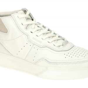 Ecco 53982452292 Street Court High-Top Herrenschuhe Wei? - Gepolstertes Texti...